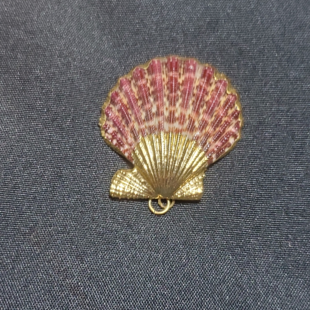 Larry Parker Gold Dipped Small Shell Pendant - image 2